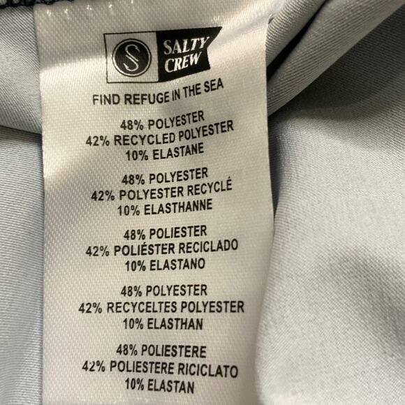 Salty Crew Floral Swim Trunk Men 44 Drawstring Summer Tropical Beachy Boardshort - Picture 11 of 12